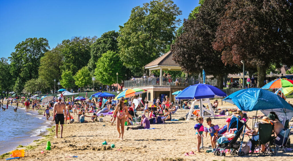 Beach with people on it